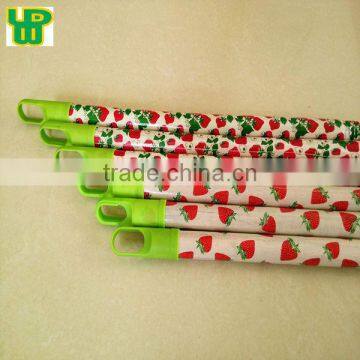 New design pvc wooden broom stick with different pattern