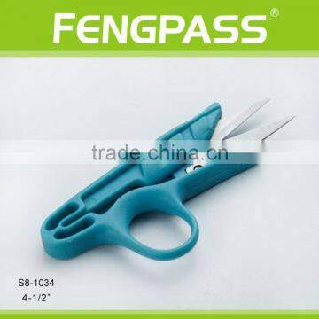 S8-1034 4-1/2" 2Cr13 Stainless Steel Blade With Plastic Handle Thead Scissors photo-3