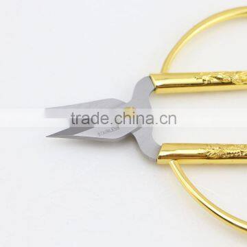 High Quality Mini Stainless Steel Blade Gold Plating Handle Sewing Scissors photo-4