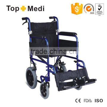 Topmedi manual wheelchair with swing away legrest