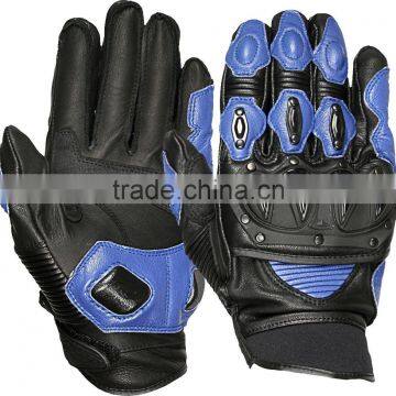 Full grain leather Motorbike Gloves