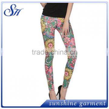 Latest Designs 92% Polyester 8% Spandex Clothing Bulk Wholesale Leggings 2017 photo-2