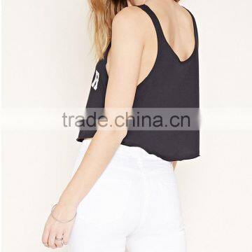 Croptop for Ladies, 100% Cotton Fabric, Customize Printing photo-3