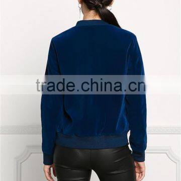 MGOO Never Out Of Fashion Crewneck Zipper Up Jackets Ladies Rib Cuff And Bottom Your Own Tags Bomber Jackets photo-6