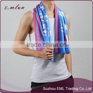 Quick-dry printed microfiber sports towel gym center custom Promotional gift towel