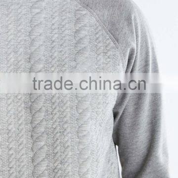 Custom Raglan Poly Cotton Wholesale Crewneck Sweatshirt photo-2