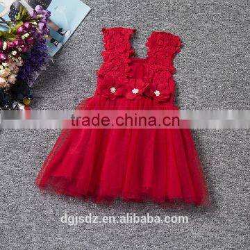 2017 Girls Dress Names With Pictures Kids Flower Hollow Dress#A168 photo-5