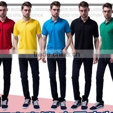 Hot sale Short Sleeve beaded mesh cotton pique Multi color Mens Polo shirt ,Turn down Collar T Shirt polos for men