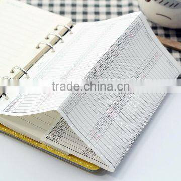 2017 Planner Yearly Inner Page Custom 6 Holes Loose Leaf Inside Page Replacable Insert Page photo-5