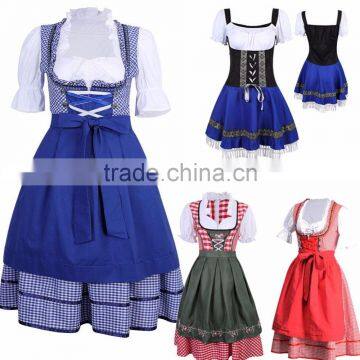 New Cheer Oktoberfest German Dirndl Fraulein Beer Maid Fancy Dress Costume Party photo-2