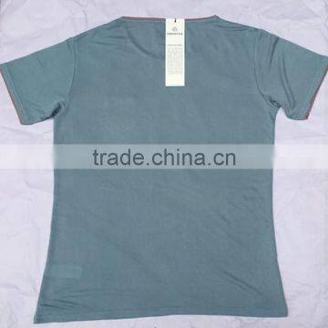 2018 Blue Men's Single Chest Pokcet Double Collar T Shirts photo-2