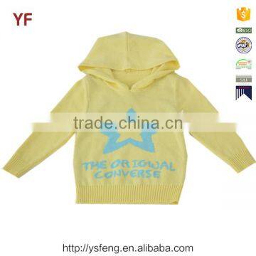 2016 Jacquard Design Boys knit Hoodie Pullover Sweater