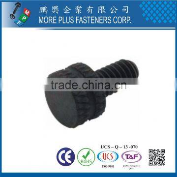 Made in Taiwan Steel Knurled Thumb Screw Flat Head Black Oxide photo-2