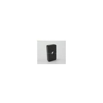 Ferrite block magnets with a hole