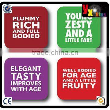 Set Of Four Wise Words Coasters by Catherine Colebrook/soft pvc coaster