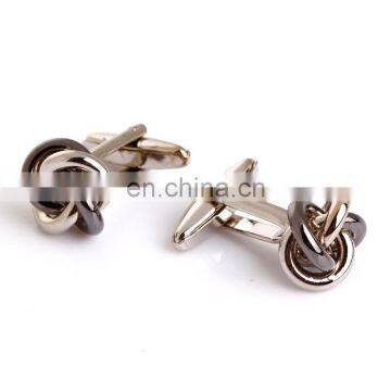 High Quality Silver Metal Knot Cufflinks photo-2