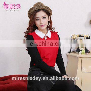 korean pullover peter pan collar woman sweater