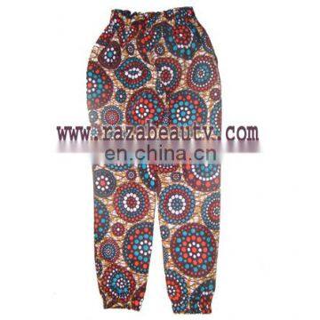 African Wax Fabric Cotton Ladies Pant, Simplecity 1696