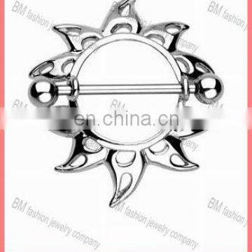 fashion design Tribal Celtic Nipple Ring piercing jewelry with surgical steel bars