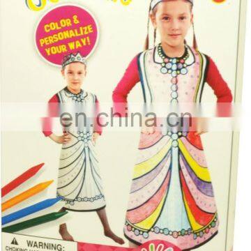 DIY painting costume/DIY non-woven costume/Diy painting princess/coloring your own costumes
