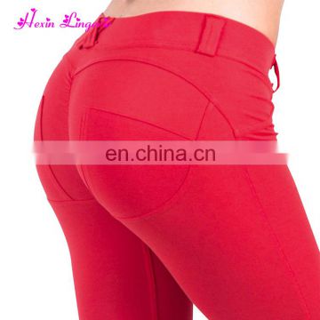 NO MOQ red long butt lifter pants women sexy leggings