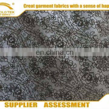 Composition 65%N 30%R 5%SP FabricNR LUOMA Fabric With Flocking For Women Dress And Home Textile