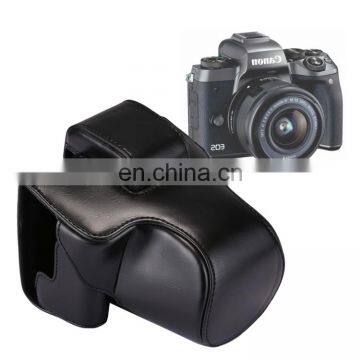 wholesale dropshipping Full Body Camera PU Leather Case Bag with Strap for Canon EOS M5