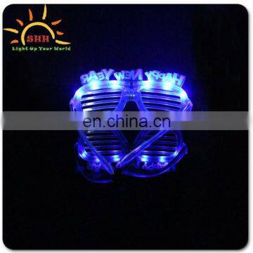 China wholesale Led Flashing Happy New Year Flashing Sunglasses for Party