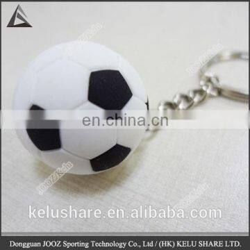 adorable silicone hanging ornament custom rubber football keychain for decoration