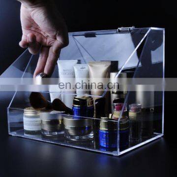 High transparent acrylic cosmetic storage display boxes