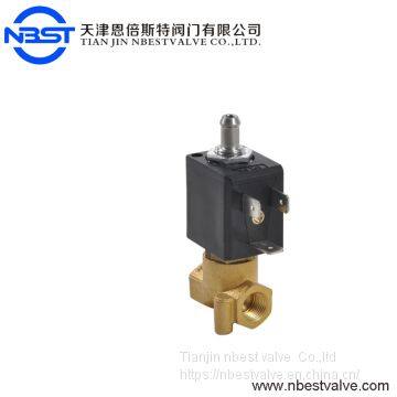 3 way VITON seal Direct acting coffee machine and appliance brass solenoid valve