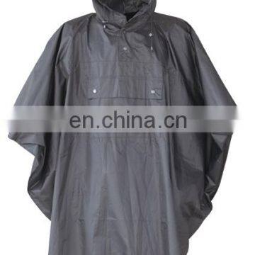 100%POLYESTER BLACK RAIN PONCHO