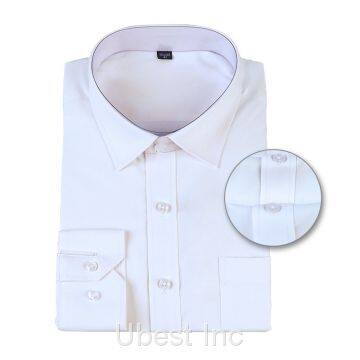 Mens Shirt White Blouse Tops Long Sleeve Formal Office Shirt