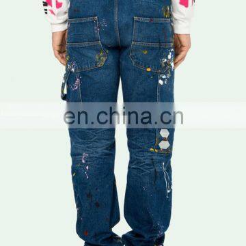 DiZNEW PAINTED POCKETS VINTAGE PAINT CARPENTER JEAN PANTS FOR BOYS photo-4