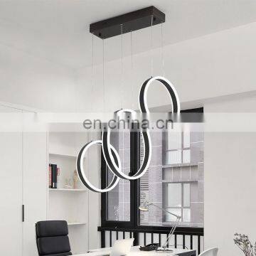 Dining Chandelier Modern Simple Creative Household Circle Ring Living Room Dining Room Nordic LED Restaurant Lamps