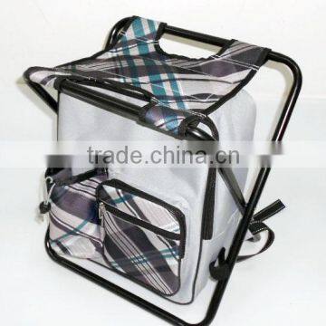 Folding picnic cooler stool