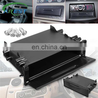 Universal Black Car Storage Box Single Din CD Player Dash/Radio Stereo Car Storage Installation Pocket Kit