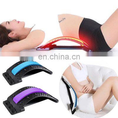 Multi-Level Adjustable Back Massager Stretcher Waist Neck Stretch Fitness Lumbar Cervical Spine Support Pain Relief Relaxation