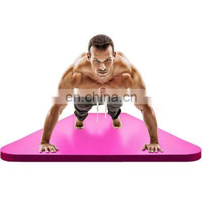 2021 High density non slip NBR eco friendly natural rubber yoga mats foldable 10mm nbr yoga mat custom