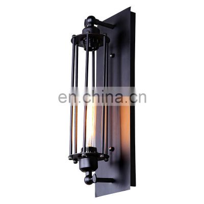 E27 Black Vintage wall Light Industrial Cage Wall Lamp