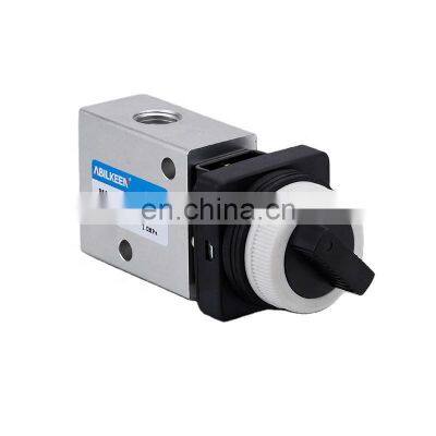 Manufacturer JM322TB Pneumatic Valve Supplier Stainless Steel G1/4 Selector Push Button Control Mechanical Valve