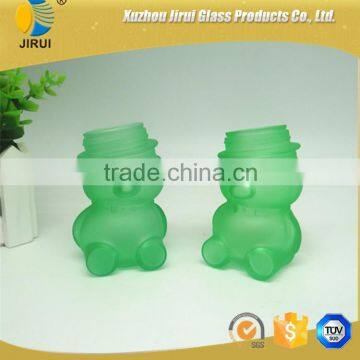 New Style Green Bear Shape Glass Jar 70ml Glass Candy Jar photo-3