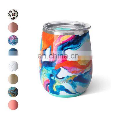 Custom 350ml leak proof reusable coffee thermos cup stainless steel tumbler insulated travel thermal coffee mug with lid