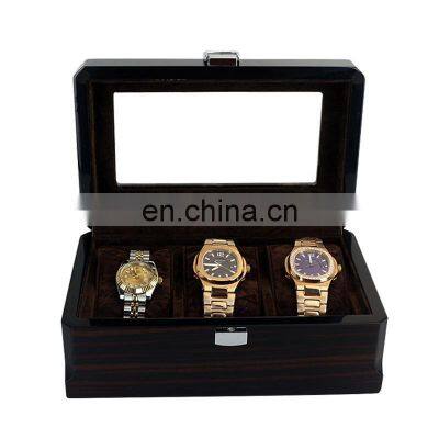 Wholesale Luxury Custom Wooden Display Case 3 Slots Watch Gift Box photo-2