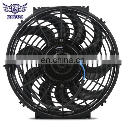 good price automotive 12 inch performance 12 volt power 4.5 amp electric radiator cooling fan assembly for car