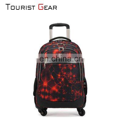 Guangzhou factory wheeled trolley bag travel trolley luggage bag trolley bag wholesale backpack