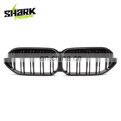 For Bmw F44 2 Series Double Dual Slat Grille Gloss Black Kidnet Front Car Grille