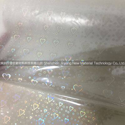Bopp Heart Pattern Laser Film Holographic Film for Packaging photo-3