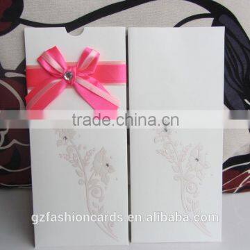 Popular Ribbon Pocket Place Cards Diamond Wedding | Invitation Cards Wedding photo-5