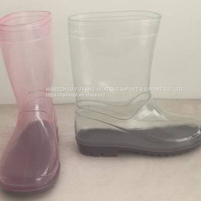 2023 Colourful Transparent kid rain boots,Child rain boots,Transparent children boots,Popular Style kid boot china